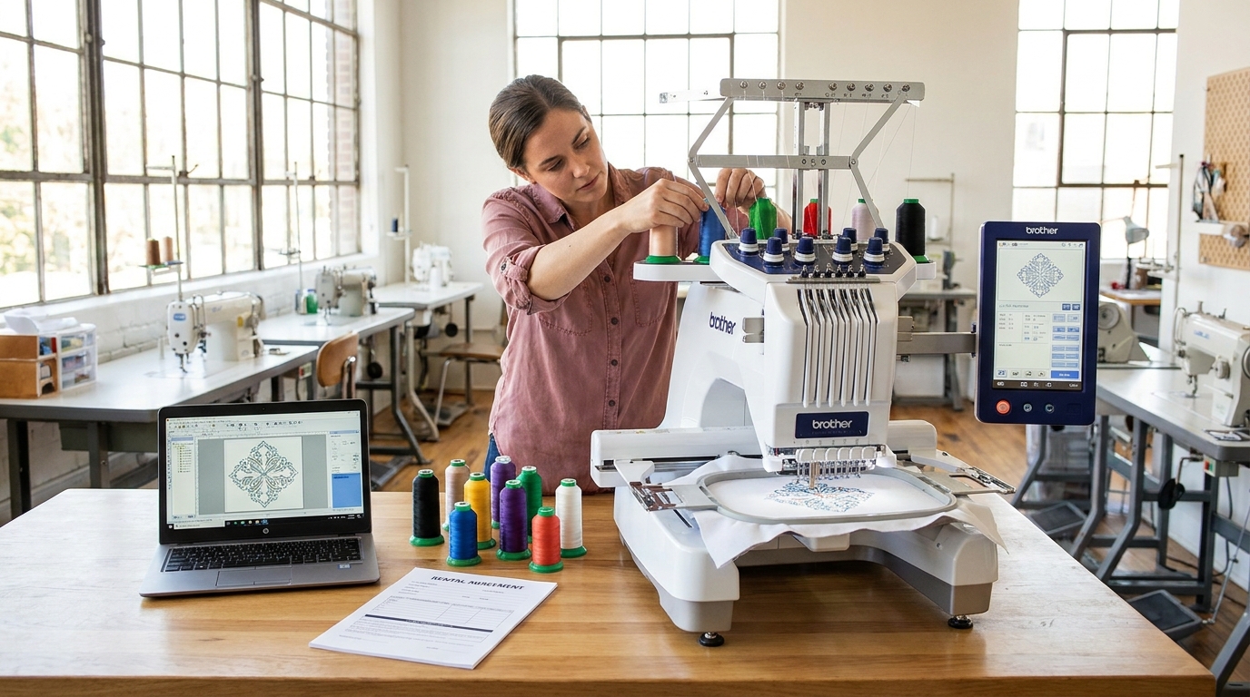 Stickmaschine leihen: Anbieter, Kosten und worauf du achten solltest