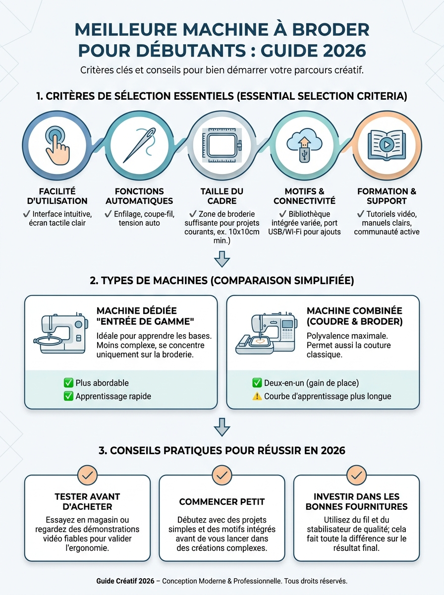 Infographie beste stickmaschine für anfänger