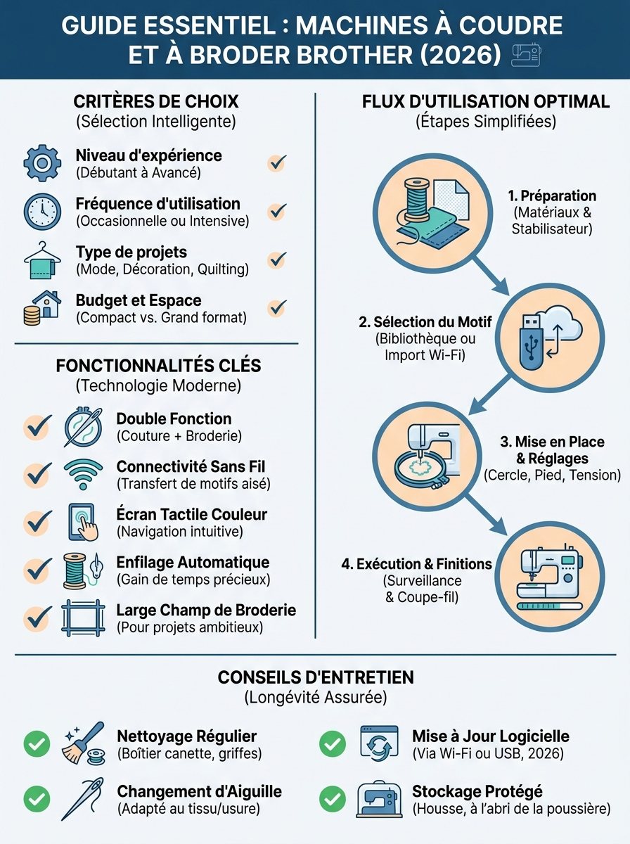 Infographie brother näh und stickmaschine
