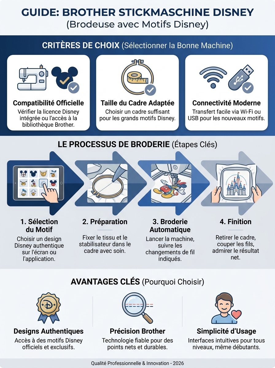 Infographie brother stickmaschine disney