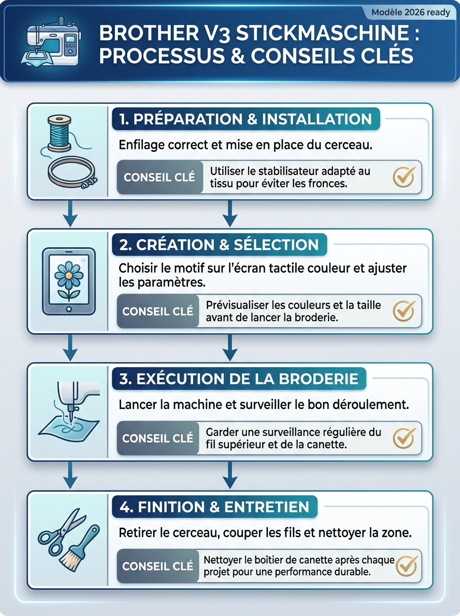 Infographie brother v3 stickmaschine