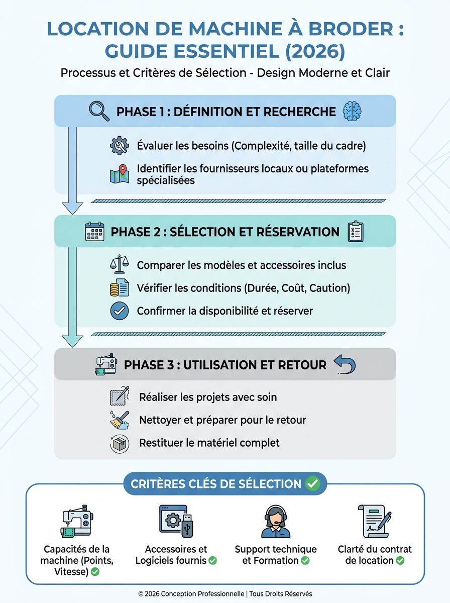 Infographie stickmaschine leihen