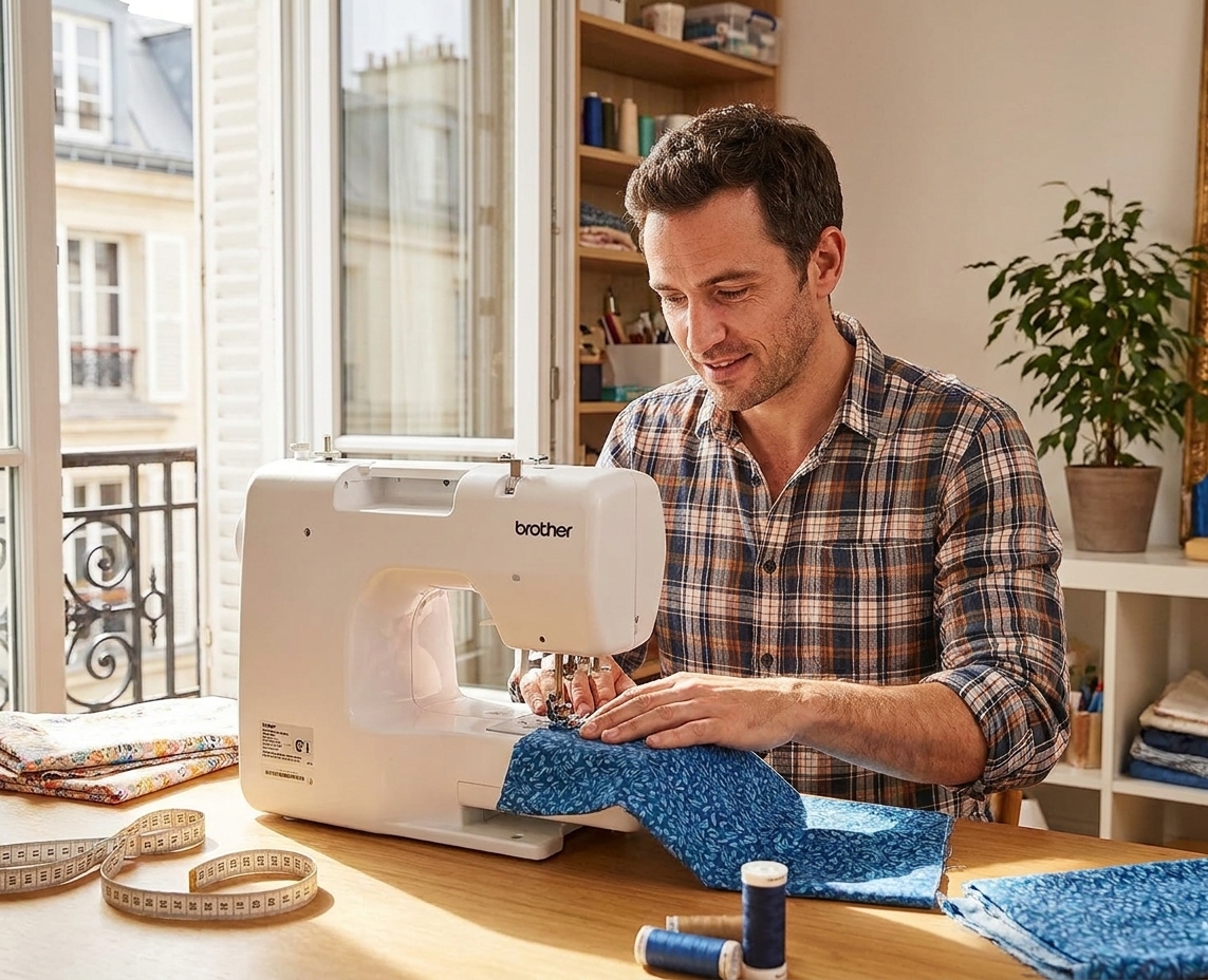 Jonas Brunner testet die Brother CX70PES Elektronische Nähmaschine mit 70 Stichen Näh…