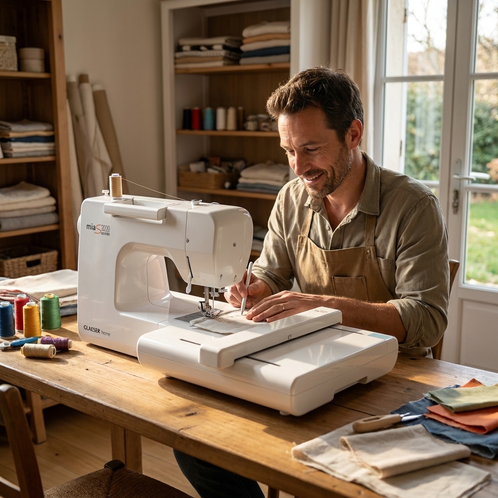 Jonas Brunner teste le GLAESERhome miaS2000combi Stick- &Nähmaschine