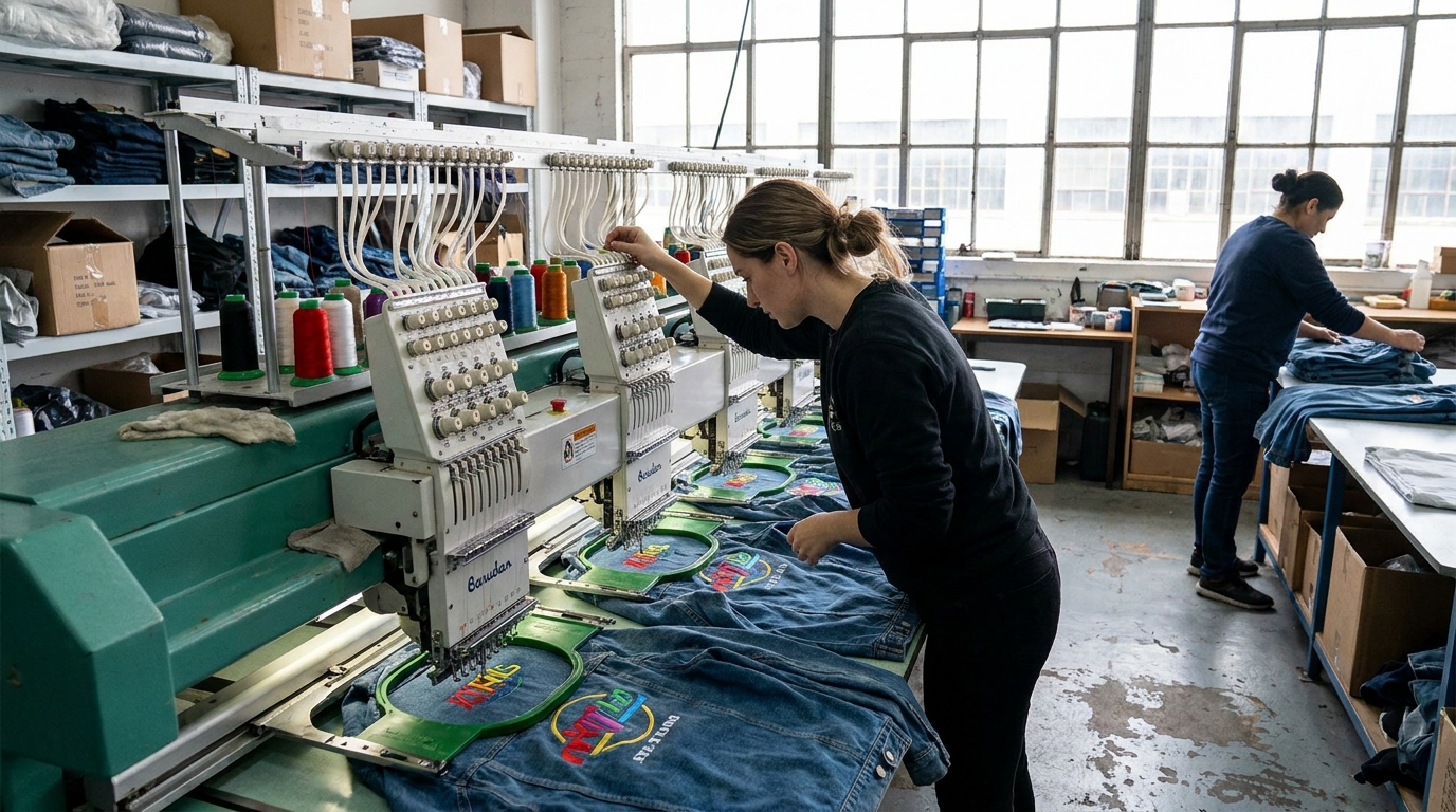 barudan stickmaschine en situation réelle