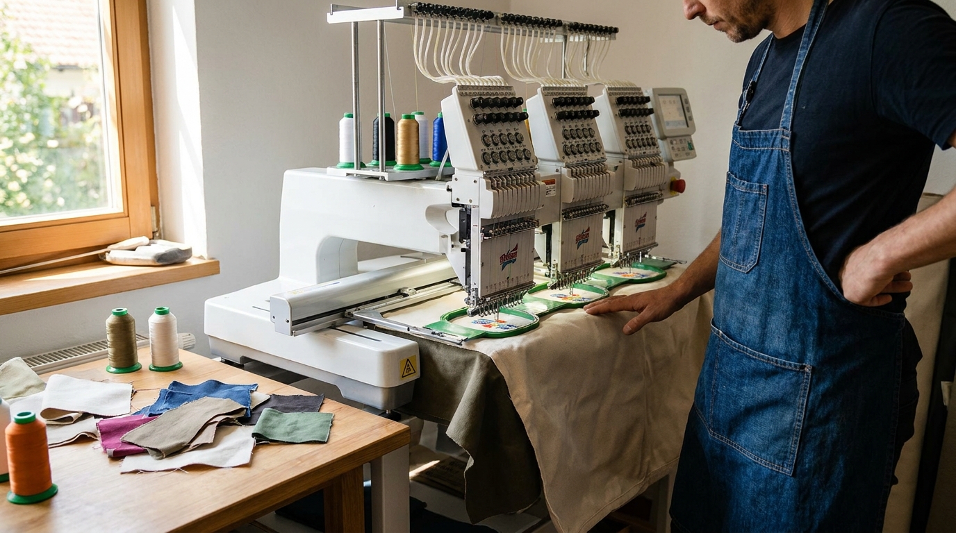 stickmaschine professionell en situation réelle