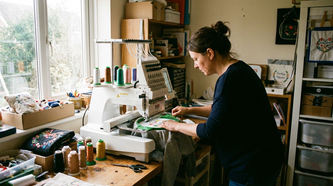 wie funktioniert eine stickmaschine en situation réelle