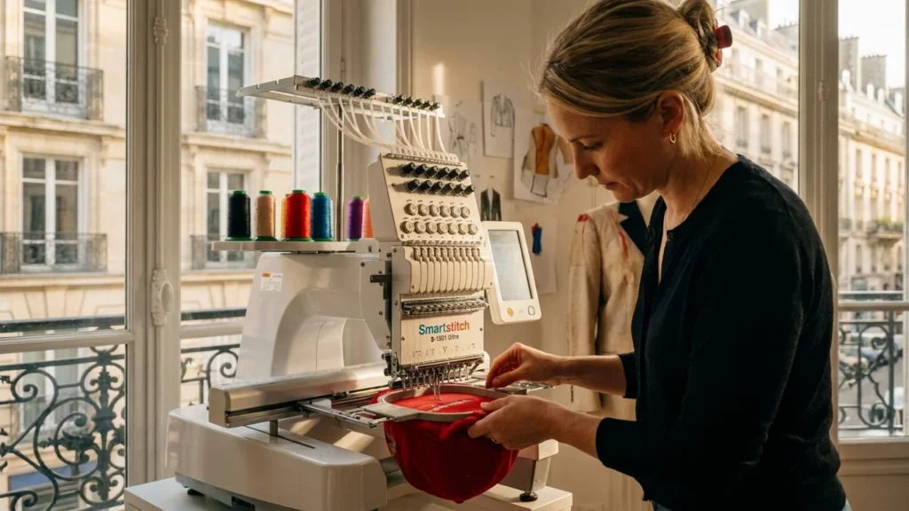 Miriam Hofstetter teste Smartstitch S-1501 Ultra: Vollständige Bewertung der 15-Nadel-Stickmaschine